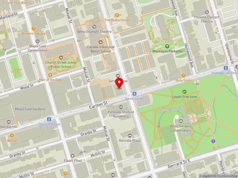 RentSafeTO apartment evaluation map view of 330 JARVIS ST in Toronto Centre, Toronto
