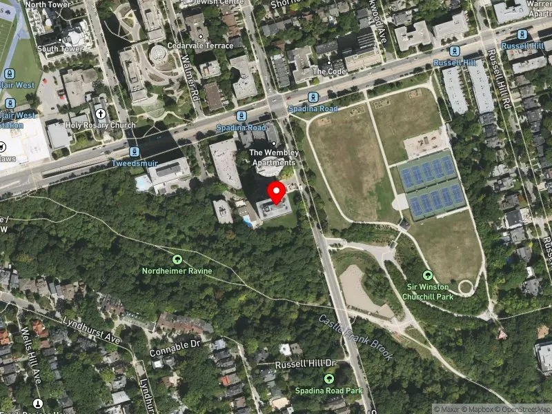 RentSafeTO apartment evaluation satellite view of 330 SPADINA RD in Toronto-St. Paul's, Toronto
