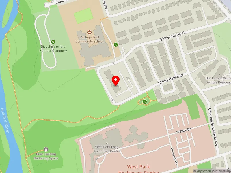 RentSafeTO apartment evaluation map view of 333 SIDNEY BELSEY CRES in York South-Weston, Toronto