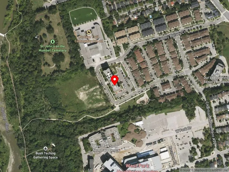 RentSafeTO apartment evaluation satellite view of 333 SIDNEY BELSEY CRES in York South-Weston, Toronto