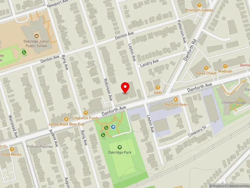 RentSafeTO apartment evaluation map view of 3330 DANFORTH AVE in Scarborough Southwest, Toronto
