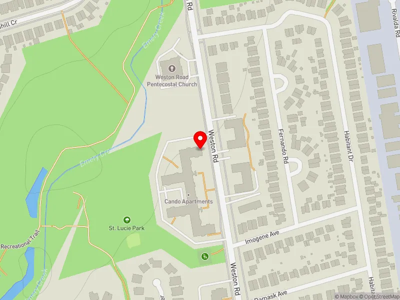 RentSafeTO apartment evaluation map view of 3330 WESTON RD in Humber River-Black Creek, Toronto