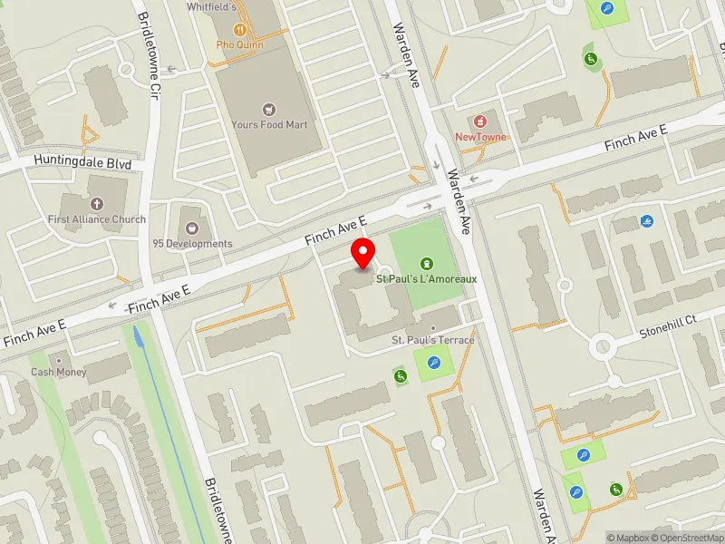 RentSafeTO apartment evaluation map view of 3333 FINCH AVE E in Scarborough-Agincourt, Toronto