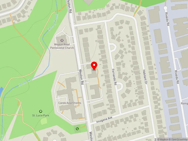 RentSafeTO apartment evaluation map view of 3355 WESTON RD in Humber River-Black Creek, Toronto