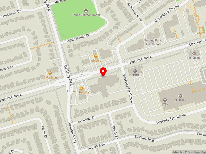 RentSafeTO apartment evaluation map view of 3379 LAWRENCE AVE E in Scarborough-Guildwood, Toronto