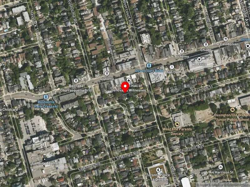 RentSafeTO apartment evaluation satellite view of 34 HEYDON PARK RD in Davenport, Toronto