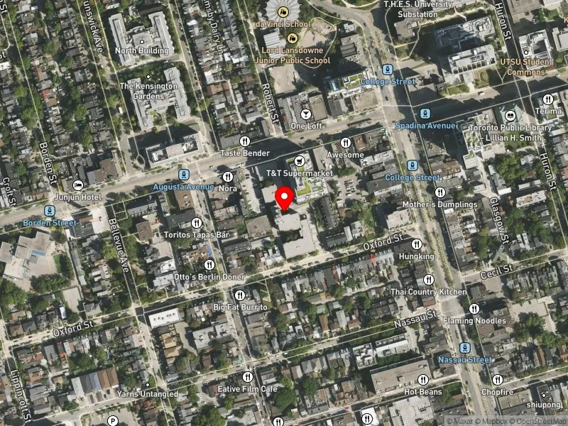 RentSafeTO apartment evaluation satellite view of 34 OXFORD ST in University-Rosedale, Toronto