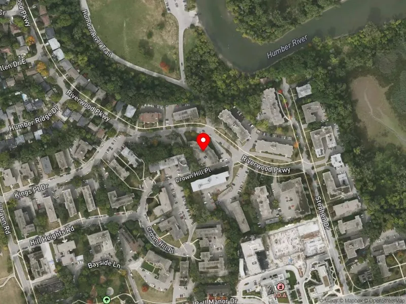 RentSafeTO apartment evaluation satellite view of 34 RIVERWOOD PKWY in Etobicoke-Lakeshore, Toronto