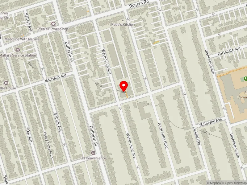 RentSafeTO apartment evaluation map view of 34 ROSECLIFFE AVE in Davenport, Toronto