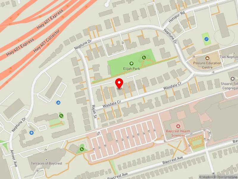 RentSafeTO apartment evaluation map view of 34 WASDALE CRES in Eglinton-Lawrence, Toronto