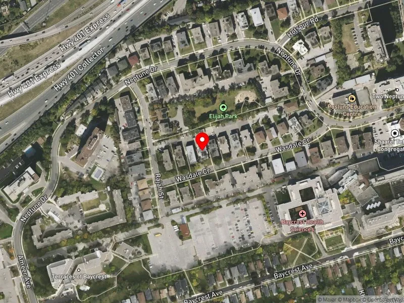 RentSafeTO apartment evaluation satellite view of 34 WASDALE CRES in Eglinton-Lawrence, Toronto