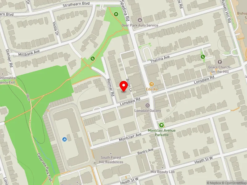 RentSafeTO apartment evaluation map view of 340 LONSDALE RD in Toronto-St. Paul's, Toronto