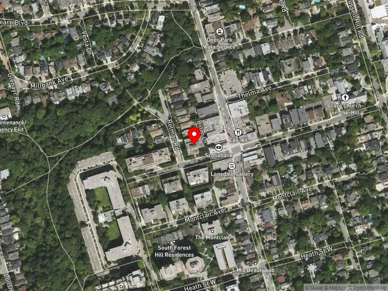 RentSafeTO apartment evaluation satellite view of 340 LONSDALE RD in Toronto-St. Paul's, Toronto