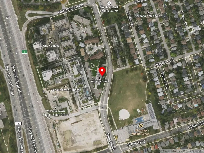 RentSafeTO apartment evaluation satellite view of 340 THE EAST MALL in Etobicoke Centre, Toronto