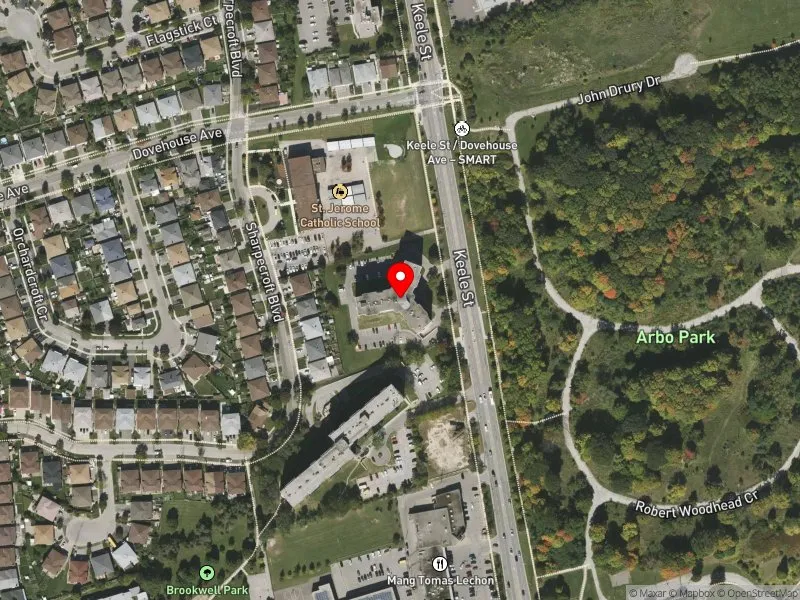 RentSafeTO apartment evaluation satellite view of 3400 KEELE ST in York Centre, Toronto