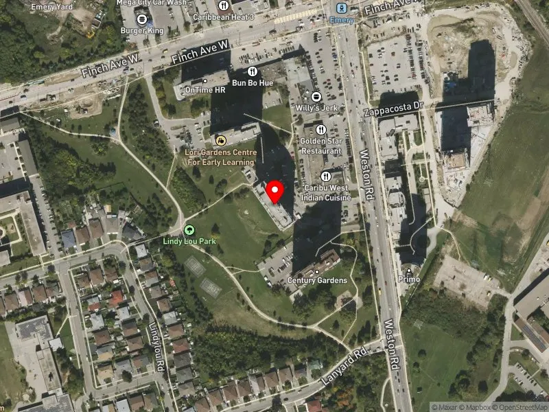 RentSafeTO apartment evaluation satellite view of 3400 WESTON RD in Humber River-Black Creek, Toronto