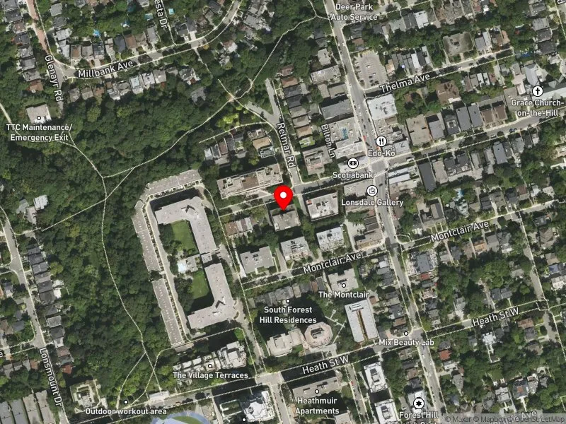 RentSafeTO apartment evaluation satellite view of 345 LONSDALE RD in Toronto-St. Paul's, Toronto