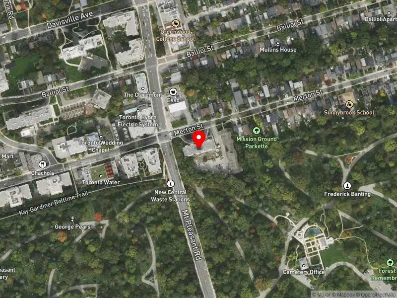 RentSafeTO apartment evaluation satellite view of 345 MERTON ST in Don Valley West, Toronto