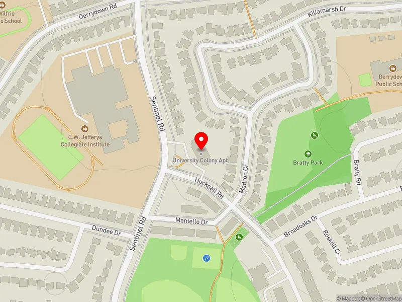 RentSafeTO apartment evaluation map view of 345 SENTINEL RD in Humber River-Black Creek, Toronto