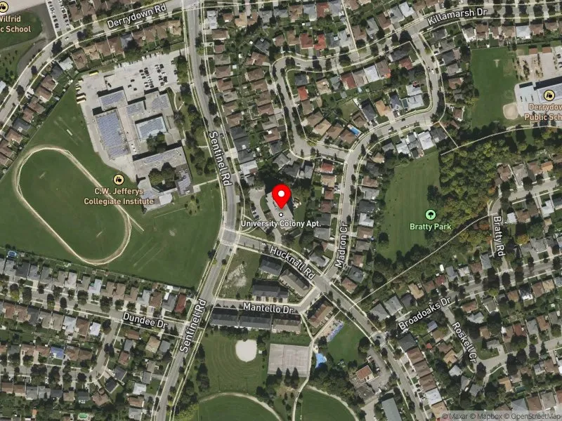 RentSafeTO apartment evaluation satellite view of 345 SENTINEL RD in Humber River-Black Creek, Toronto