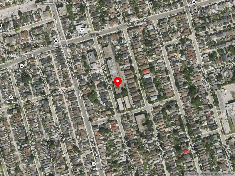 RentSafeTO apartment evaluation satellite view of 345 WESTMOUNT AVE in Davenport, Toronto