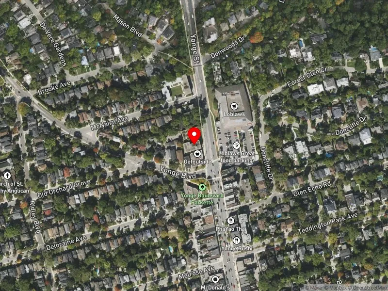 RentSafeTO apartment evaluation satellite view of 3464 YONGE ST in Eglinton-Lawrence, Toronto