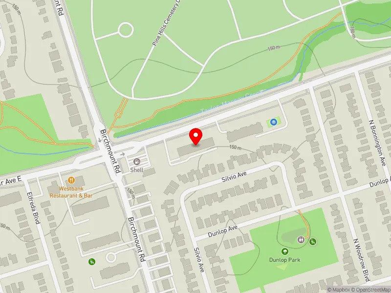RentSafeTO apartment evaluation map view of 3479 ST CLAIR AVE E in Scarborough Southwest, Toronto