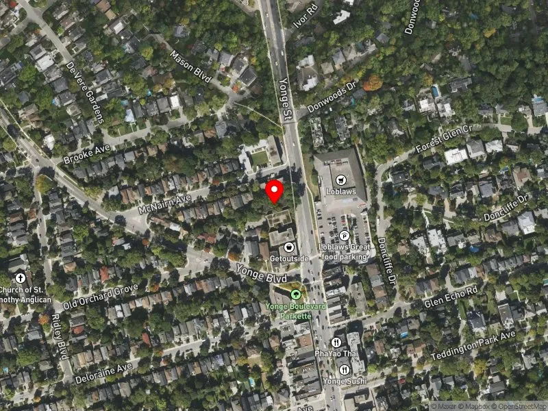 RentSafeTO apartment evaluation satellite view of 3488 YONGE ST in Eglinton-Lawrence, Toronto