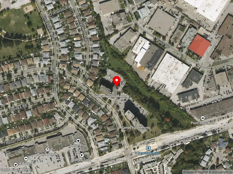 RentSafeTO apartment evaluation satellite view of 35 DUNCANWOODS DR in Humber River-Black Creek, Toronto