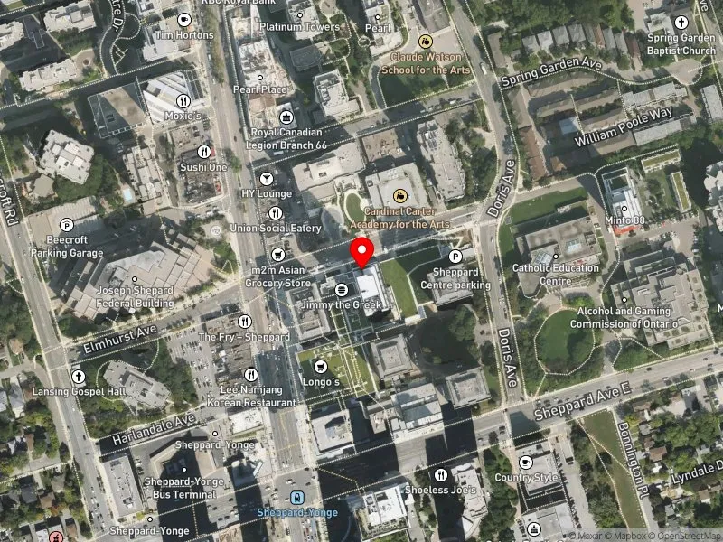 RentSafeTO apartment evaluation satellite view of 35 GREENFIELD AVE in Willowdale, Toronto