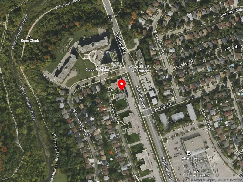 RentSafeTO apartment evaluation satellite view of 35 JANSUSIE RD in Etobicoke North, Toronto