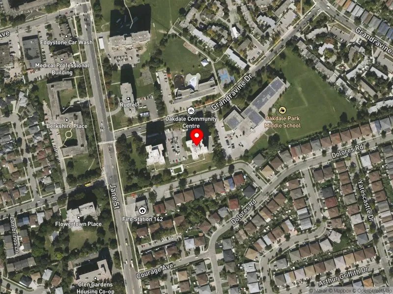 RentSafeTO apartment evaluation satellite view of 355 GRANDRAVINE DR in Humber River-Black Creek, Toronto