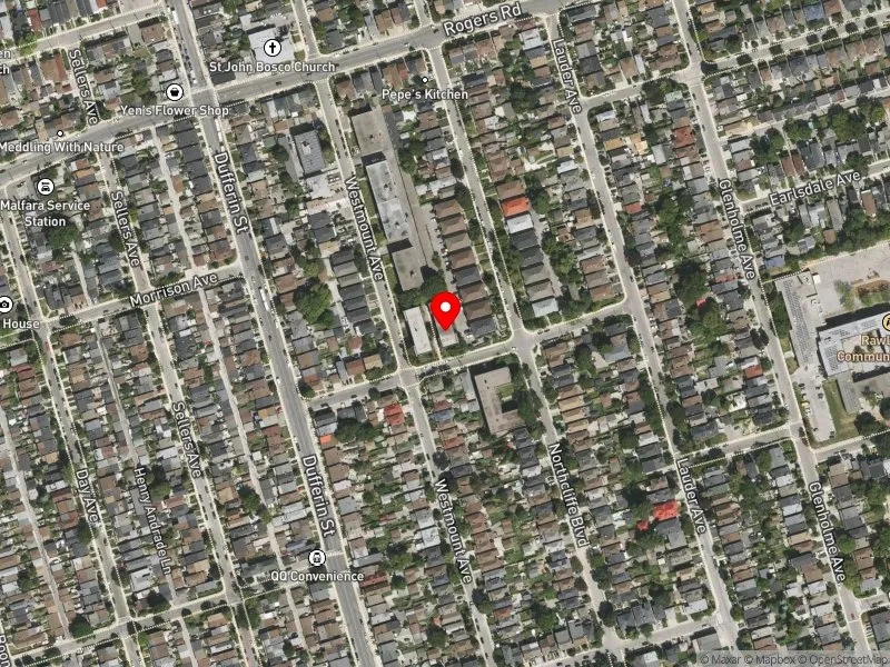 RentSafeTO apartment evaluation satellite view of 36 ROSECLIFFE AVE in Davenport, Toronto