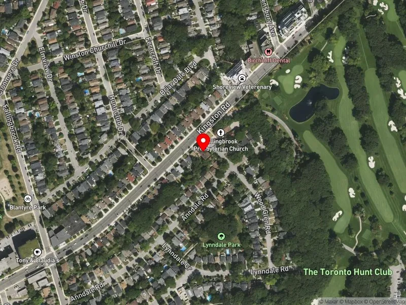 RentSafeTO apartment evaluation satellite view of 36 WOOD GLEN RD in Scarborough Southwest, Toronto