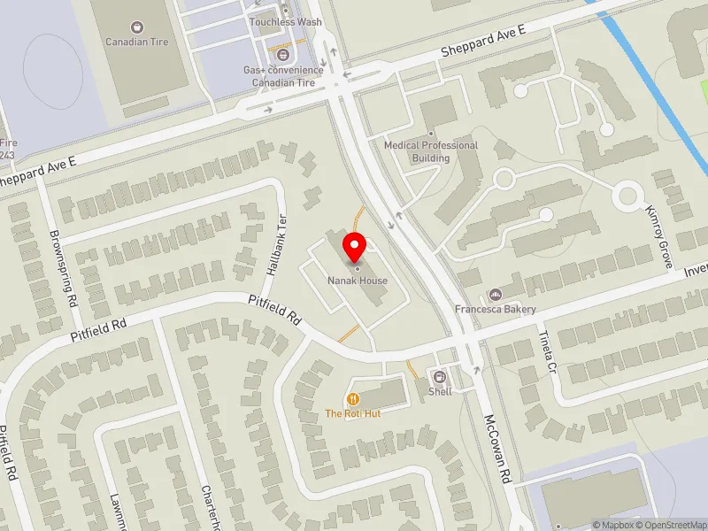 RentSafeTO apartment evaluation map view of 360 PITFIELD RD in Scarborough North, Toronto