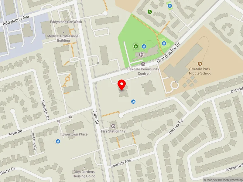 RentSafeTO apartment evaluation map view of 365 GRANDRAVINE DR in Humber River-Black Creek, Toronto