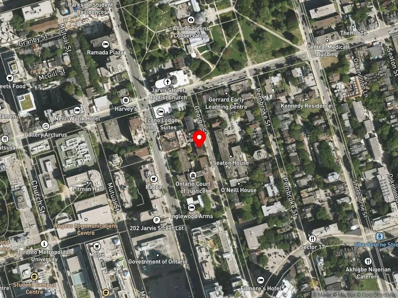 RentSafeTO apartment evaluation satellite view of 368 GEORGE ST in Toronto Centre, Toronto