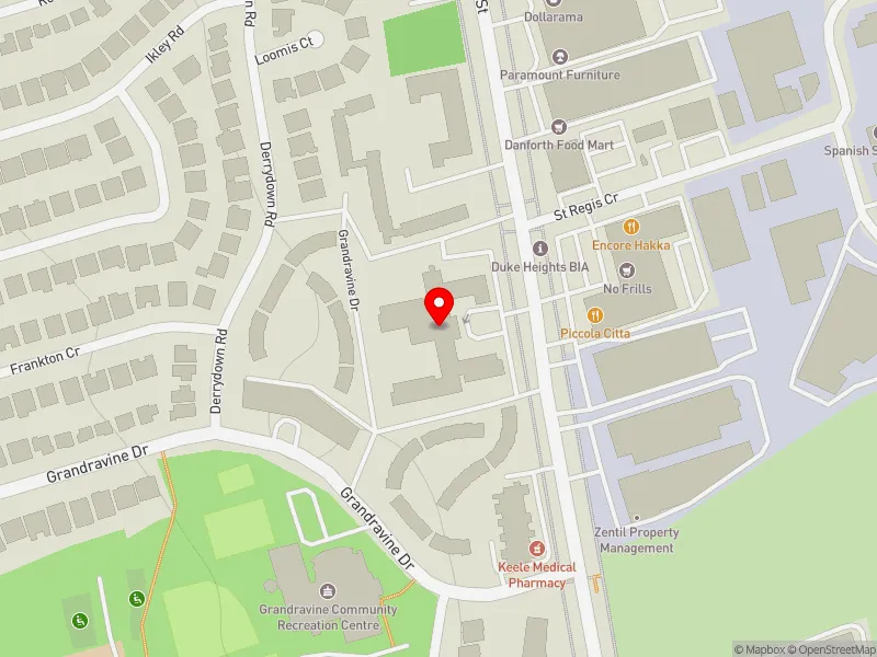 RentSafeTO apartment evaluation map view of 3680 KEELE ST in Humber River-Black Creek, Toronto