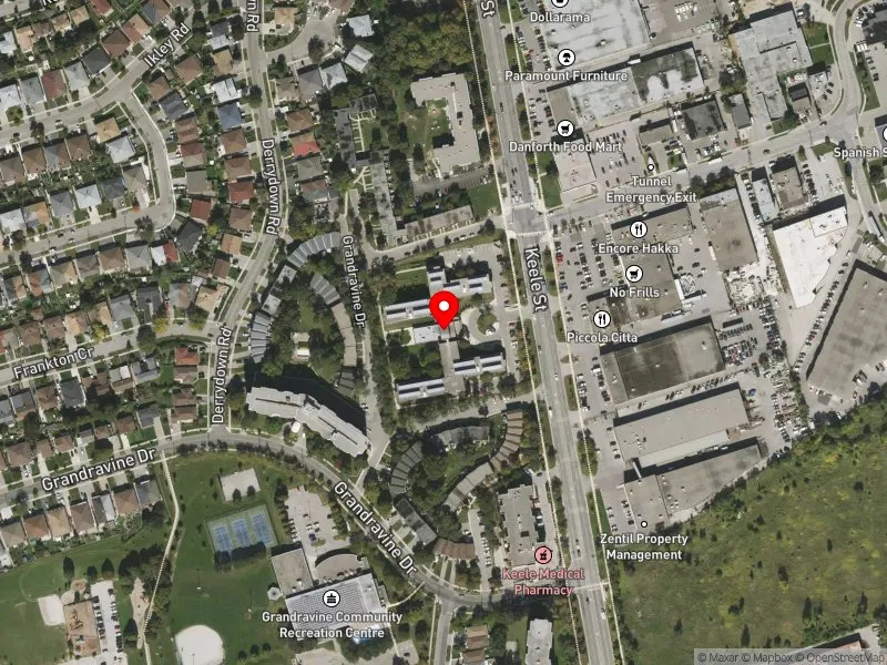 RentSafeTO apartment evaluation satellite view of 3680 KEELE ST in Humber River-Black Creek, Toronto