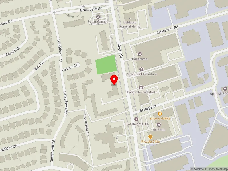 RentSafeTO apartment evaluation map view of 3700 KEELE ST in Humber River-Black Creek, Toronto