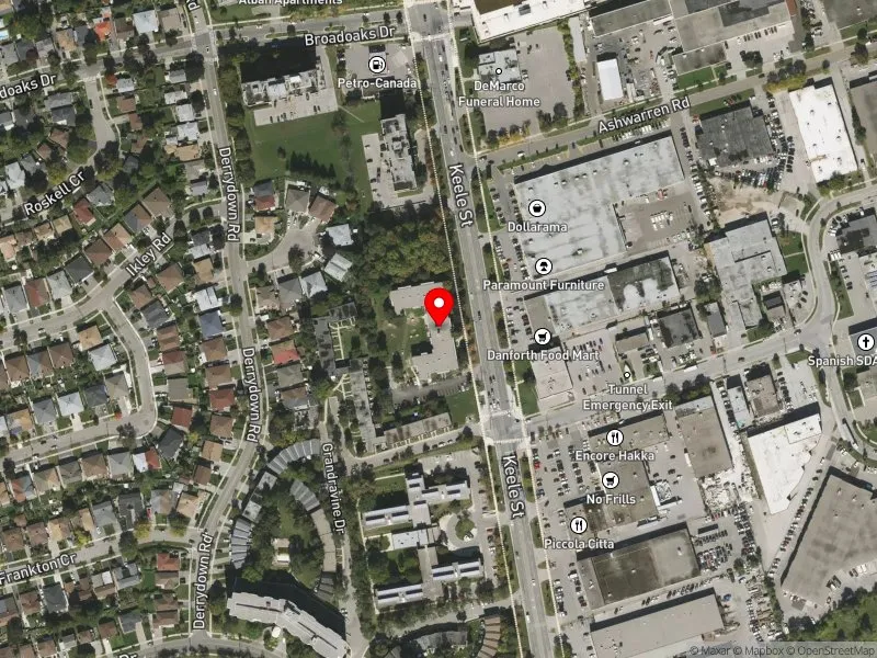 RentSafeTO apartment evaluation satellite view of 3700 KEELE ST in Humber River-Black Creek, Toronto