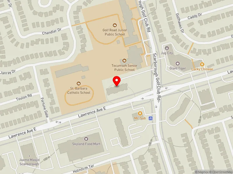 RentSafeTO apartment evaluation map view of 3700 LAWRENCE AVE E in Scarborough-Guildwood, Toronto