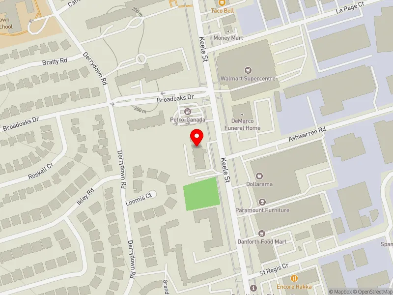 RentSafeTO apartment evaluation map view of 3710 KEELE ST in Humber River-Black Creek, Toronto