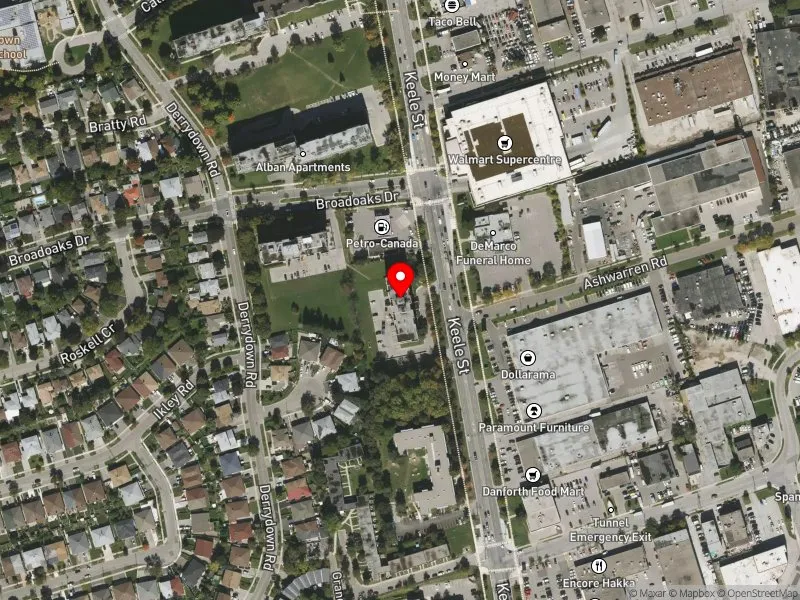 RentSafeTO apartment evaluation satellite view of 3710 KEELE ST in Humber River-Black Creek, Toronto
