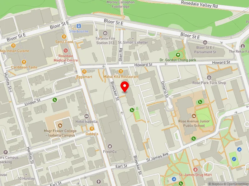 RentSafeTO apartment evaluation map view of 375 BLEECKER ST in Toronto Centre, Toronto