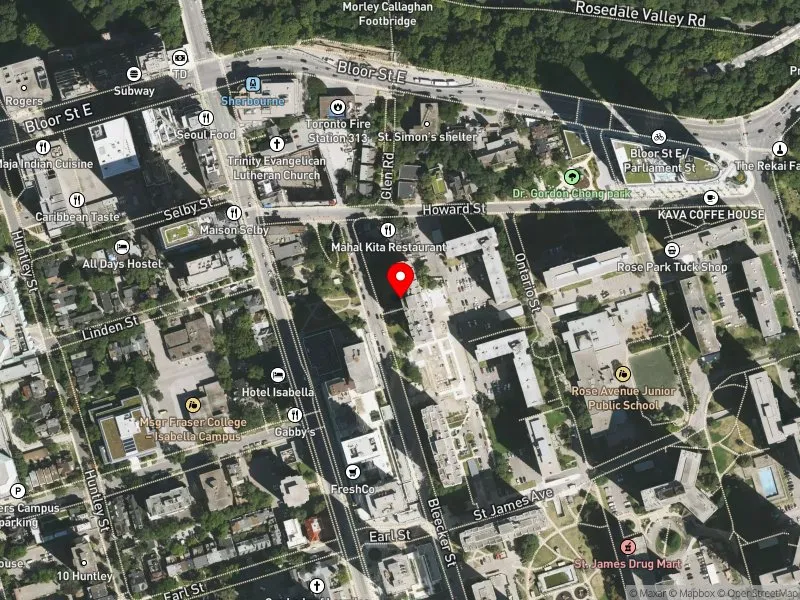 RentSafeTO apartment evaluation satellite view of 375 BLEECKER ST in Toronto Centre, Toronto