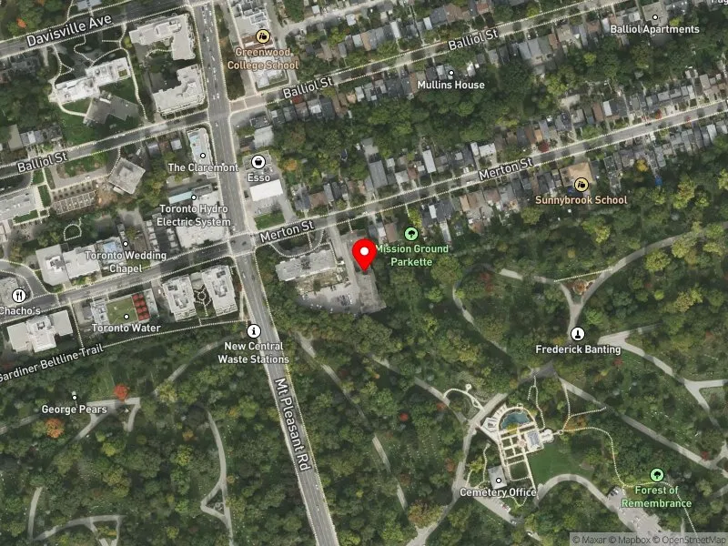 RentSafeTO apartment evaluation satellite view of 375 MERTON ST in Don Valley West, Toronto