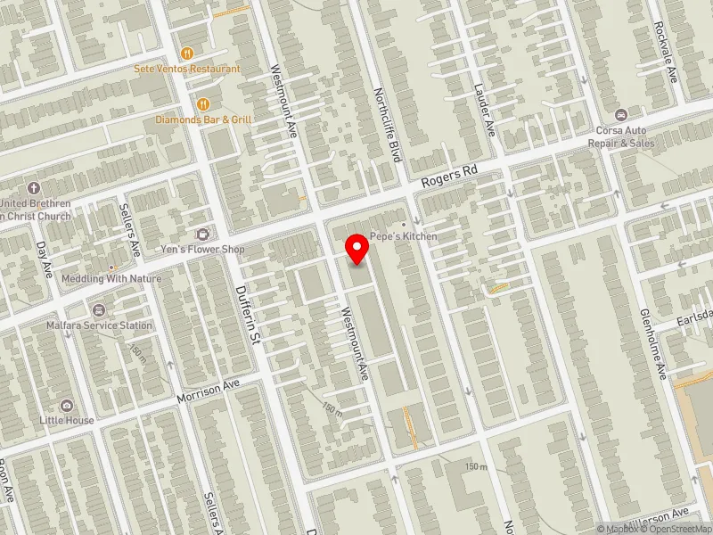 RentSafeTO apartment evaluation map view of 375 WESTMOUNT AVE in Davenport, Toronto