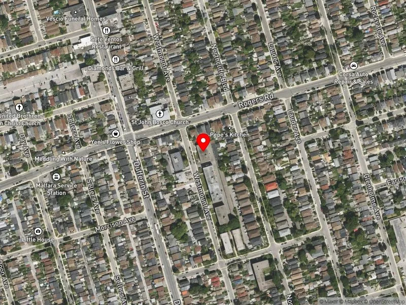RentSafeTO apartment evaluation satellite view of 375 WESTMOUNT AVE in Davenport, Toronto