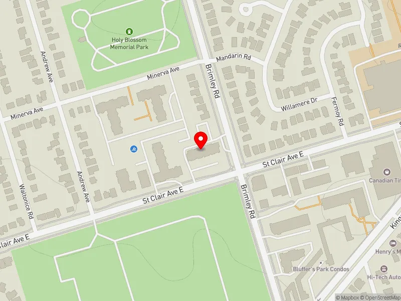 RentSafeTO apartment evaluation map view of 3750 ST CLAIR AVE E in Scarborough Southwest, Toronto